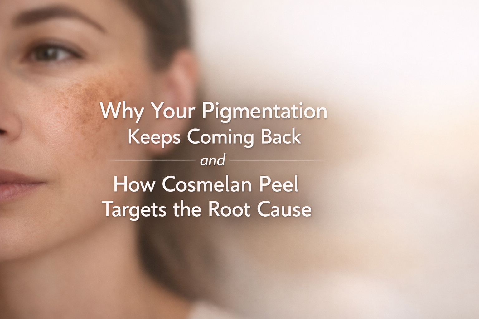 Why Your Pigmentation Keeps Coming Back and How Cosmelan Peel Targets the Root Cause