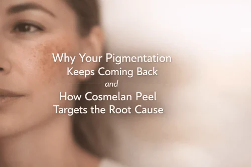 Facial pigmentation and dark spots showing why pigmentation keeps coming back and how Cosmelan Peel treats the root cause