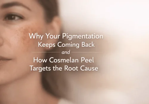 Facial pigmentation and dark spots showing why pigmentation keeps coming back and how Cosmelan Peel treats the root cause